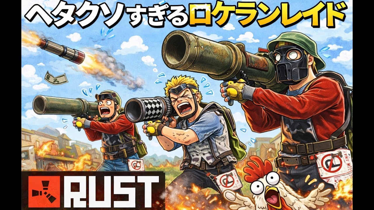 【リアルマイクラ】ハプニング必至の笑えないほど事故るレイド【RUST】