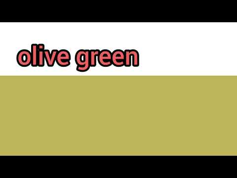 How to Pronounce Olive green in American English