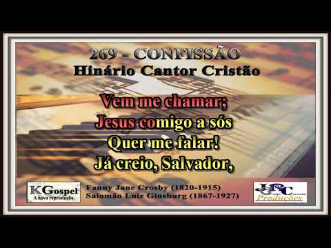 Cantor Cristão - 269 - CONFISSÃO Cantor Cristão Versão Piano Karaokê - playback