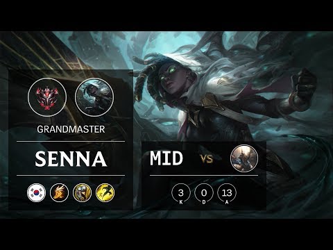 Senna Mid vs Pantheon - KR Grandmaster Patch 9.22