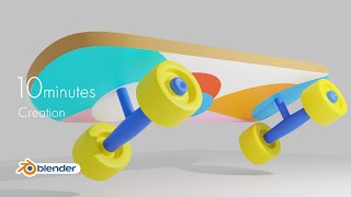 【blender】スケートボードを超簡単モデリング!
