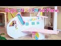 Bug S UNICORN Barbie Airplane Boxfort Airport Pretend Play