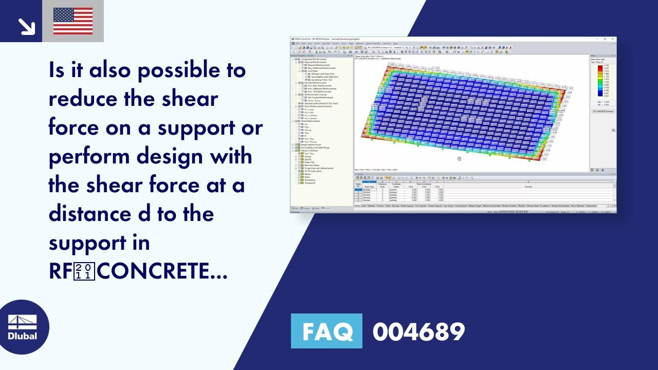 FAQ 004689 | Is it also possible to reduce the shear force on a support or perform design with ...