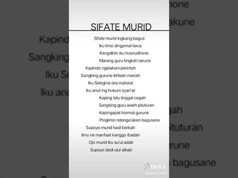 lirik lagu sifate murid