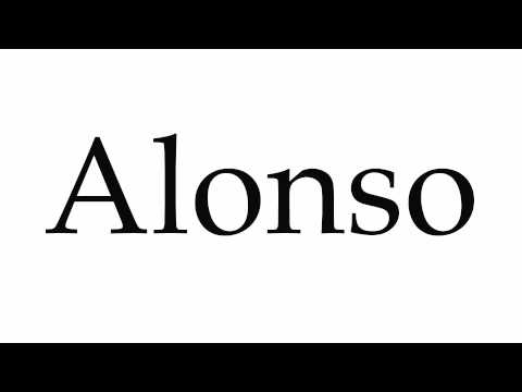 How to Pronounce Alonso