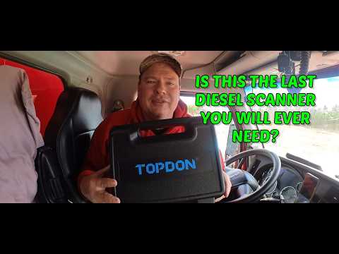 TOPDON ArtiDiag HD Heavy Duty Truck Scanner, Diesel Diagnostic Tool, Full System Truck Scanner for Cummins Detroit MaxxForce, 10 Reset Service, DPF Regen, Speed Limit Adjust Reset, 2 Years Free Update video review thumbnail