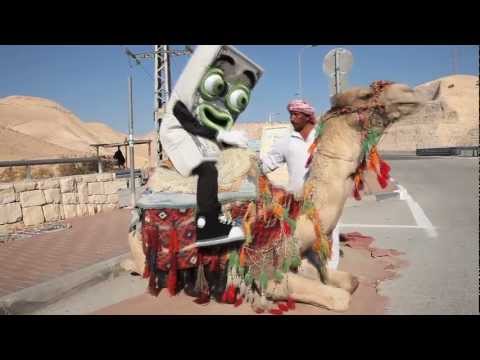 Oorah's Fiveish rides a camel in Israel