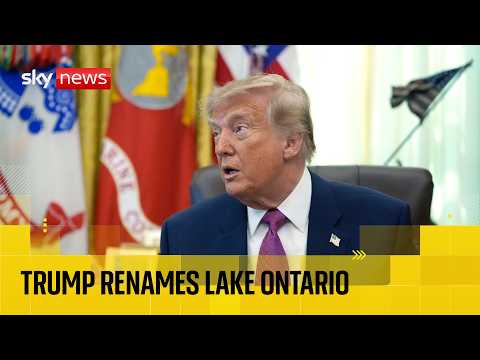 Trump signs order to rename lake in Oval Office
