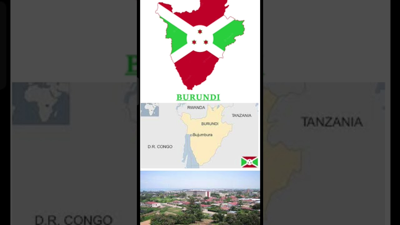 Burundi map and city with famous | world map of countries|# countries map|# famous countries