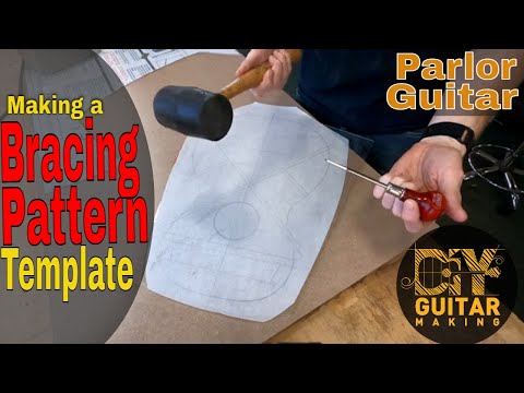 Making a Bracing Pattern Template for My New Parlor Guitar Model