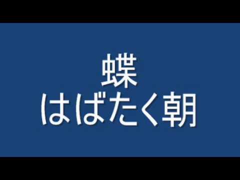 蝶 はばたく朝
