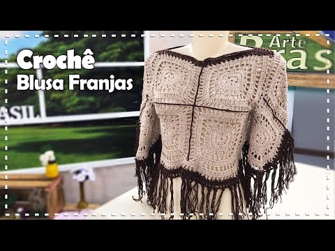 BLUSA FRANJAS EM CROCHÊ com Claudia Maria - Programa Arte Brasil - 17/05/2017
