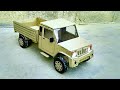How To Make RC Mahindra Bolero Pickup Truck With Cardboard