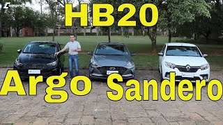 Argo x HB20 x Sandero - Qual 1.0 é melhor?