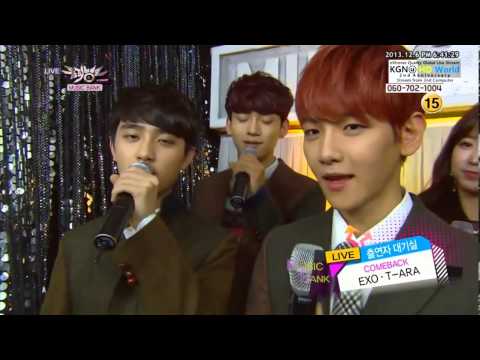 131206 Music Bank T-ARA & EXO (WAITING ROOM)