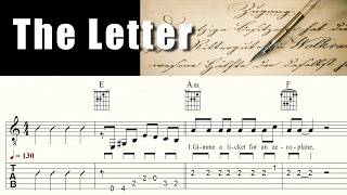 THE LETTER | THE BOX TOPS | Complete | Chords, Melody & Lyrics | Guitar Lesson | TAB & Sheet Music