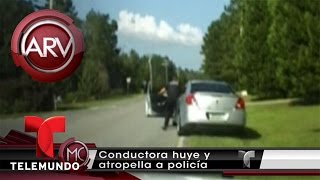 Mujer atropella a policía en Georgia al intentar fugarse | Al Rojo Vivo | Telemundo