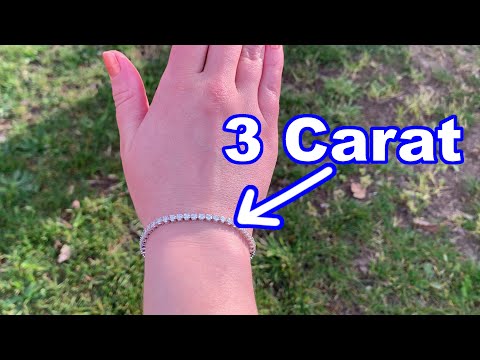 3 Carat Diamond Tennis Bracelet On Wrist