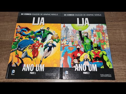 LJA Ano Um partes 1 e 2, Coleo DC Comics Graphic Novels Eaglemoss volumes 9 e 10