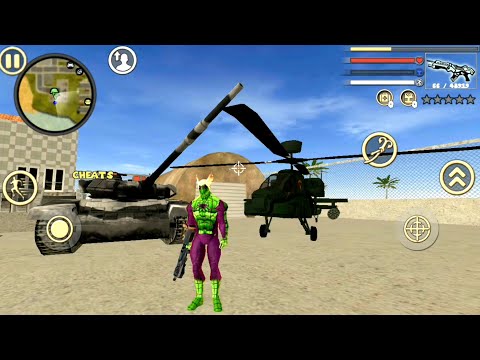 Spider Rope Hero Vice Town #9 | Spider Frog Throw Tank on the Sea & Destroy Helicopter - GamePlay
