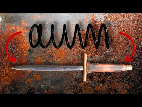 Forging with a Beginner - Turning a Spring Into a Dagger
