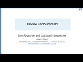 Summary Of Barney 1991 Firm Resources And Sustained Competitive Advantage