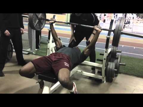 Isa Abdul-Quddus with 24 Reps of 225lbs Bench Press