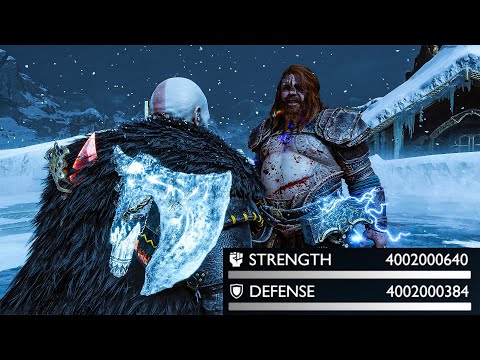 4 BILLION STRENGTH LORE ACCURATE KRATOS VS THOR - God of War Ragnarok -  NG+ GMGOW+ 4K60FPS