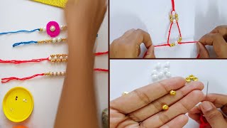 3 easy Rakhi making ideas with beads  Raakhi for R