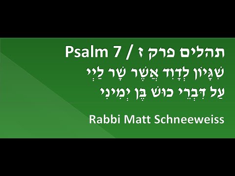Tehilim 7: Shigayon le'David (Part 1)