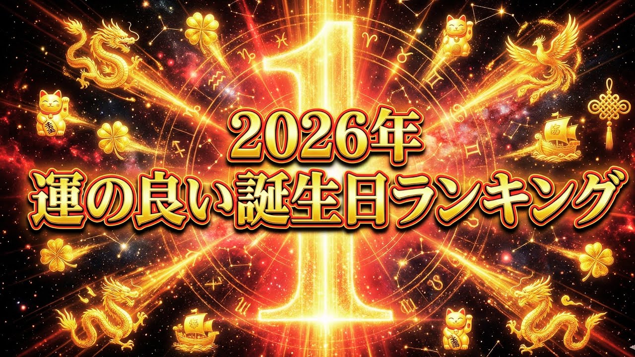 【2026年版】運の良い誕生日ランキング366位→1位｜最強運勢ランキング発表！｜あなたは何位？｜2月29日も含む完全版