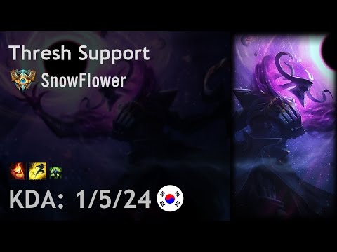Thresh Support vs Karma - SnowFlower - KR Challenger Patch 6.21