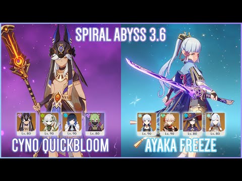 C0 Cyno Quickbloom & C0 Ayaka Shenhe Freeze | Spiral Abyss 3.6 | Genshin Impact