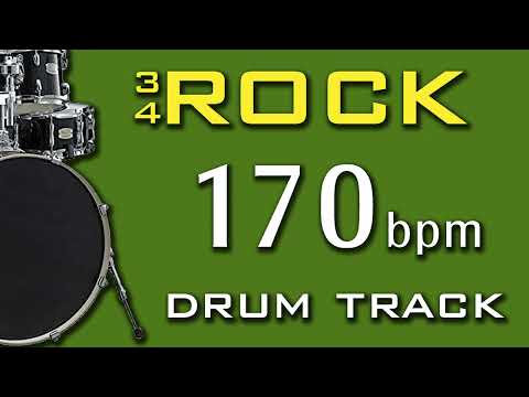 170 BPM - 3/4 DRUM TRACK - ROCK