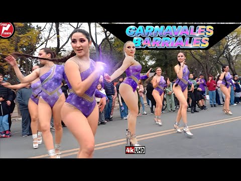 Bateria luz de noche😍 CARNAVALES BARRIALES Desfile callejero de Comparsas 🥁 Carnival Celebration