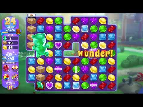 Wonka's World of Candy Level 59 no booster [Gameplay Walkthrough] [Zynga]