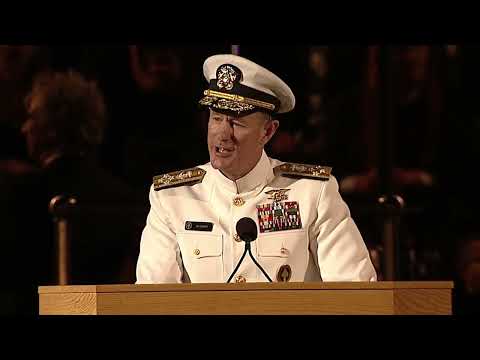 Make your bed — Adm  William McRaven, University of Texas, 2014