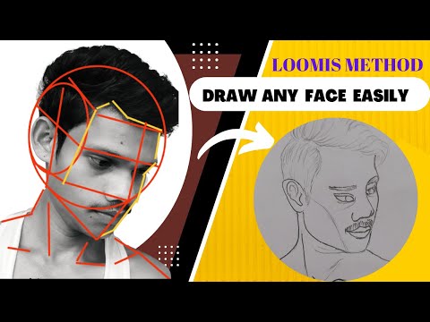 Draw easily any Head type with the Loomis method😊😊।।#mandi_arts_official