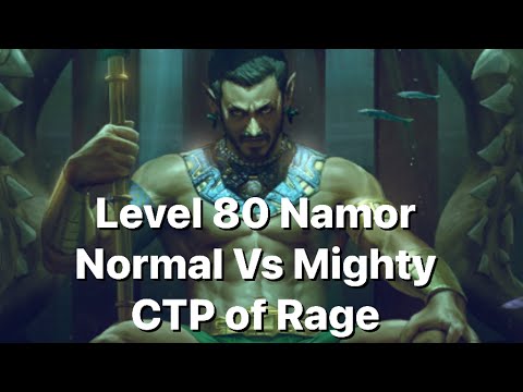Level 80 Namor Normal and Mighty CTP of Rage Comparison-Marvel Future Fight
