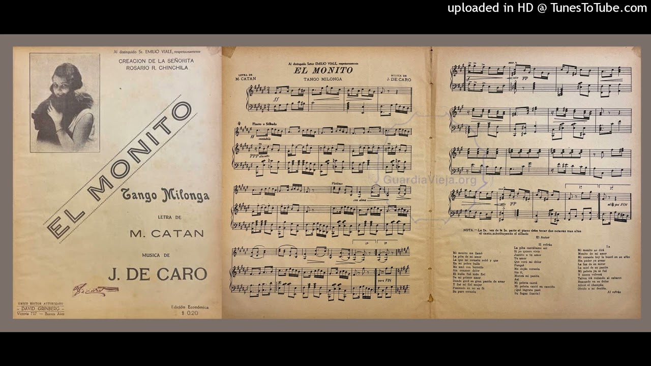 El monito - Orquesta Típica De Caro - 1925