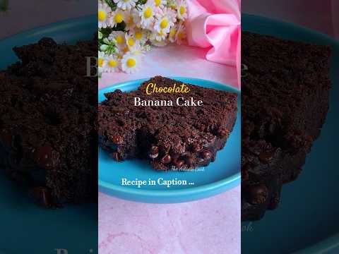 Chocolate Banana Cake Recipe👆💫😍 #ytshorts #shortsfeed #shorts #youtubeshorts