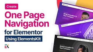 How to Create One Page Navigation in Your WordPress Website Using Elementor