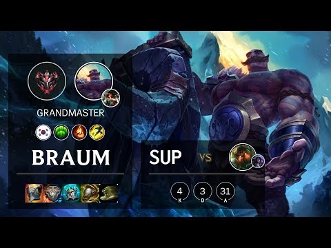 Braum Support vs Nautilus - KR Grandmaster Patch 10.6