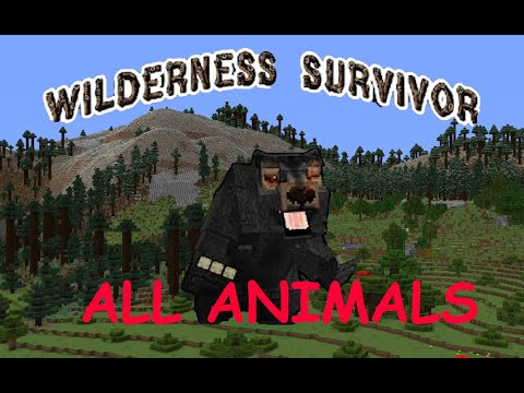 Neekus AND THE Dingus - All the Animals found in Minecraft Wilderness Survival Mod. (Yes there are big horn sheep)