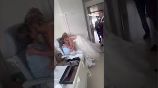 WATCH: Bride in wedding gown makes hospital trip to see mother #foxnews #news #shorts #wedding