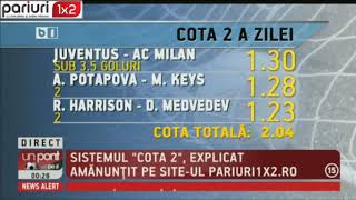 COTA 2 A ZILEI: Ne dublam simplu investitia » Fotbal si tenis!