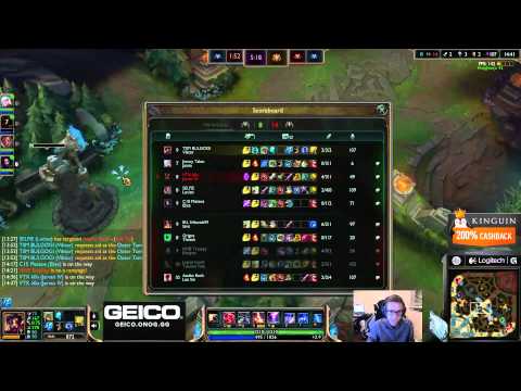 Bjergsen duo Meteos vs FeniX - Viktor vs Twisted Fate Mid - League of Legends
