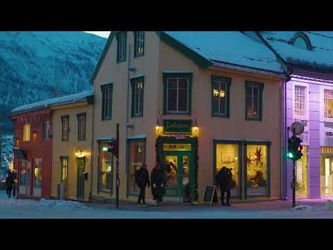 The darkest day of the year - the blue hour in Tromsø.