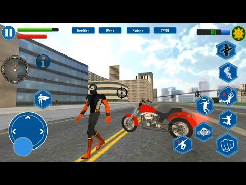 Superhero Spider Crime Simulator | Flying Spider Rope Hero City Missions - Android GamePlay