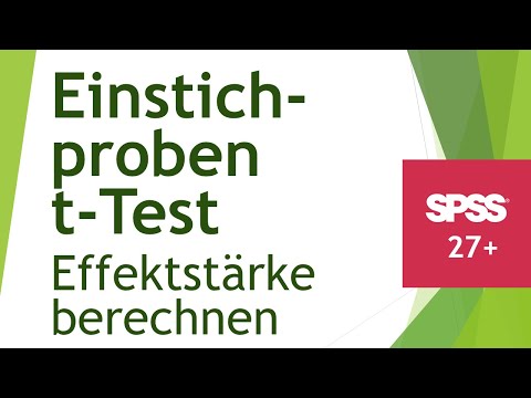 Effektstärke für Einstichproben t-Test (ab SPSS 27) - Daten analysieren in SPSS (121)